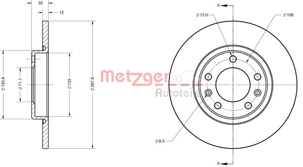 METZGER 6110815 GREENPARTS Bremsscheibe